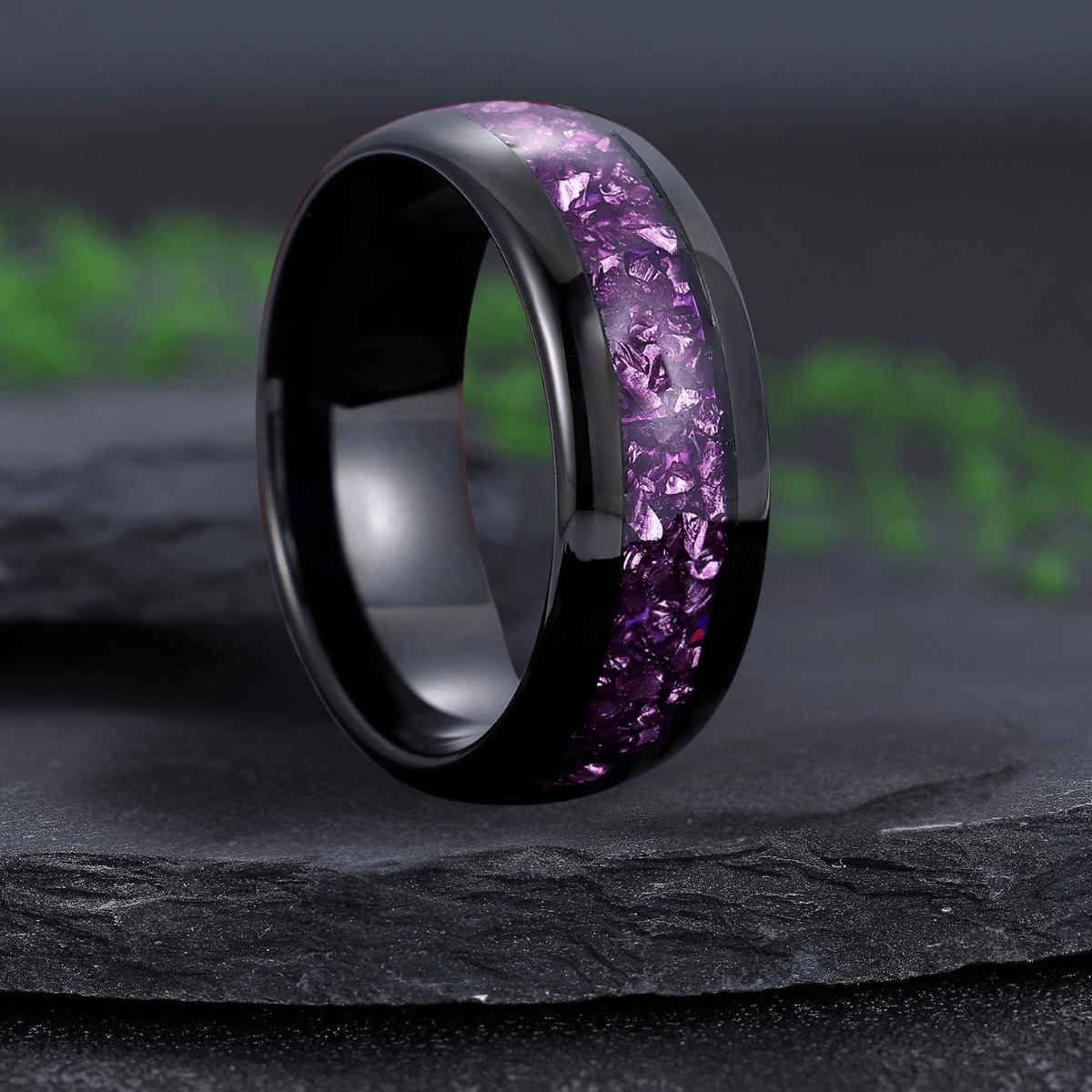 Antique Marquise Cut Amethyst Art Deco Couple Ring Set His and Her Engagement Ring matching rings - anerjuly