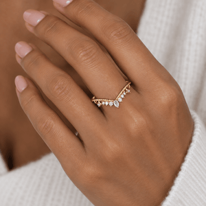 Rope Twist Marquise White Zircon Curved Wedding Band - anerjuly