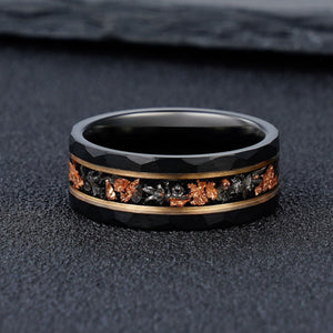 Vintage Hexagon Cut Red Garnet Couple Rings Cluster Ring Nature Inspired Leaf His and Her matching rings - anerjuly