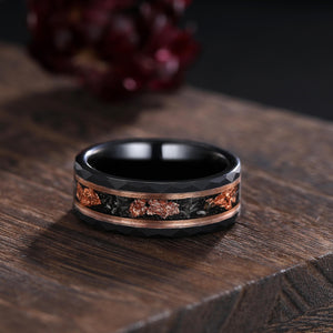 Vintage sunstone couple ring his&her matching wedding band sunstone engagement ring sunstone and sunstone tungsten ring for bridal ring set - anerjuly