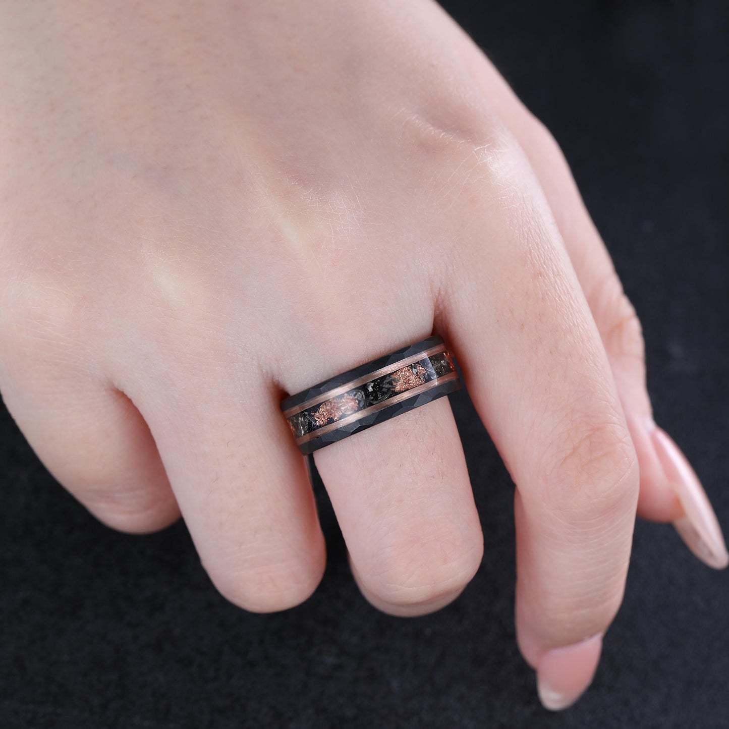 Vintage sunstone couple ring his&her matching wedding band sunstone engagement ring sunstone and sunstone tungsten ring for bridal ring set - anerjuly