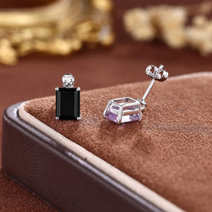 Handmade Black Onyx Everyday Vine Leaf Nature Inspired Onyx Studs Earrings - anerjuly