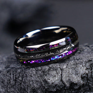 Leaf Floral Kite Cut Amethyst Vine Couple Rings Gold His & Her Matching Rings - anerjuly