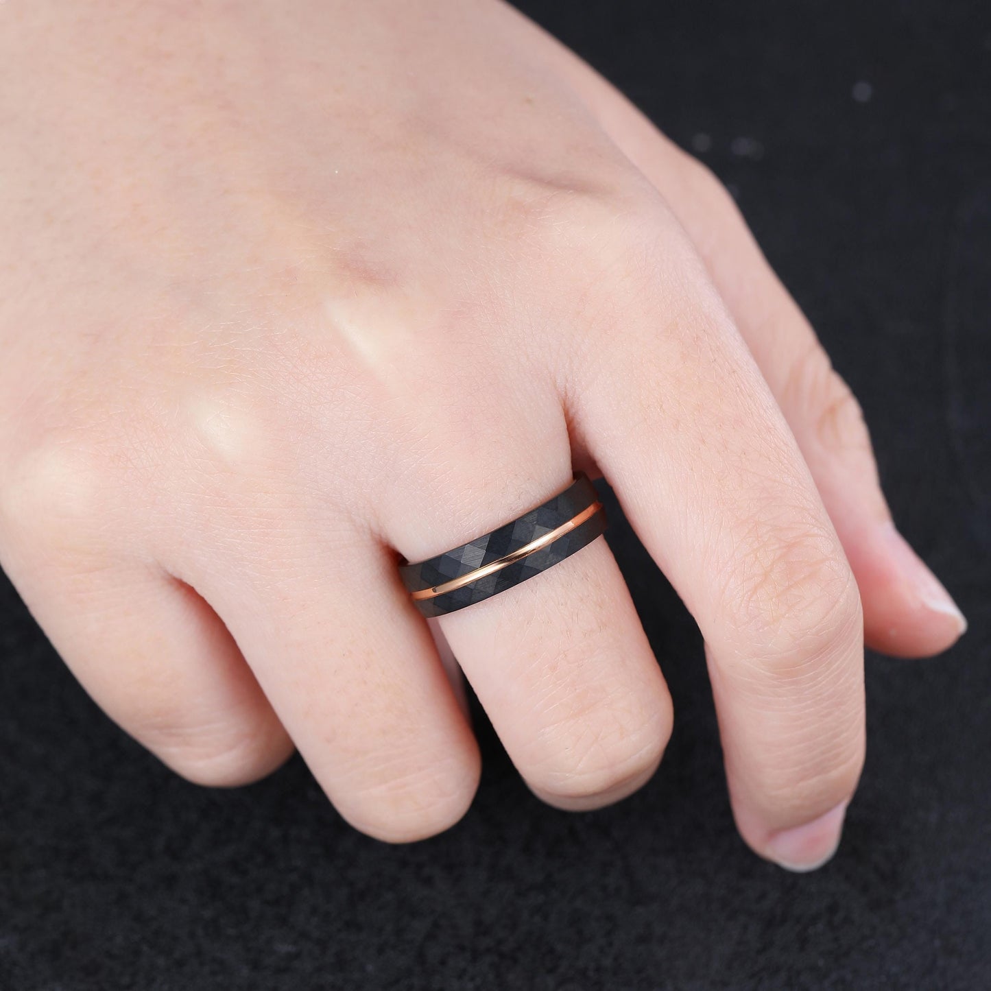 Pear Black Onyx Couples Ring Set Black Onyx Engagement Ring Gothic His&Her Wedding Band Twig Leaf Moissanite Ring Women Bridal Promise Ring - anerjuly