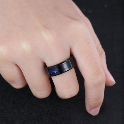 Pear Sapphire Couples Ring Set Black Gold His&Her Wedding Band Engagement Ring Twig Leaf Sapphire Ring For Women Bridal Promise Ring Gift - anerjuly