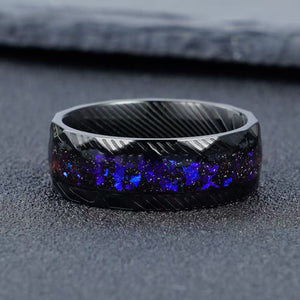 Sapphire couples ring set his her matching wedding band blue sapphire engagement ring unique art deco leaf promise ring - anerjuly