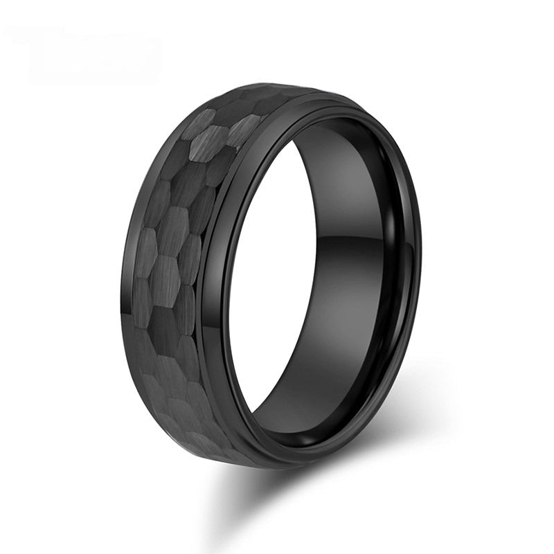 Tungsten Ring Minimalist Matte Silver Modern Everyday Band - anerjuly
