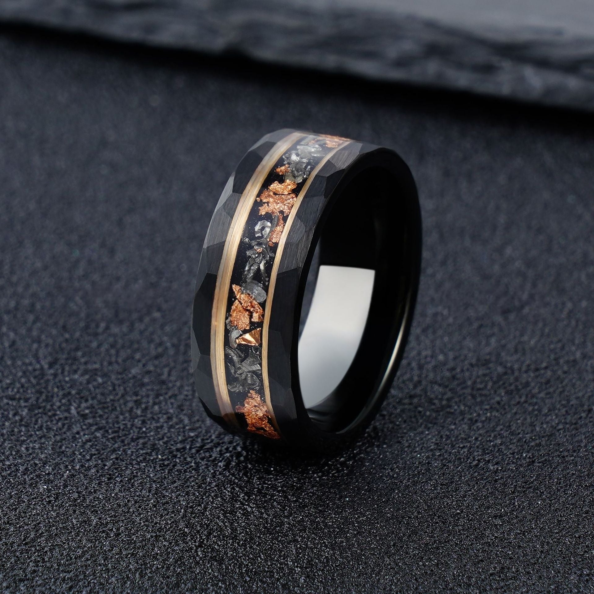Vintage Hexagon Cut Red Garnet Couple Rings Cluster Ring Nature Inspired Leaf His and Her matching rings - anerjuly