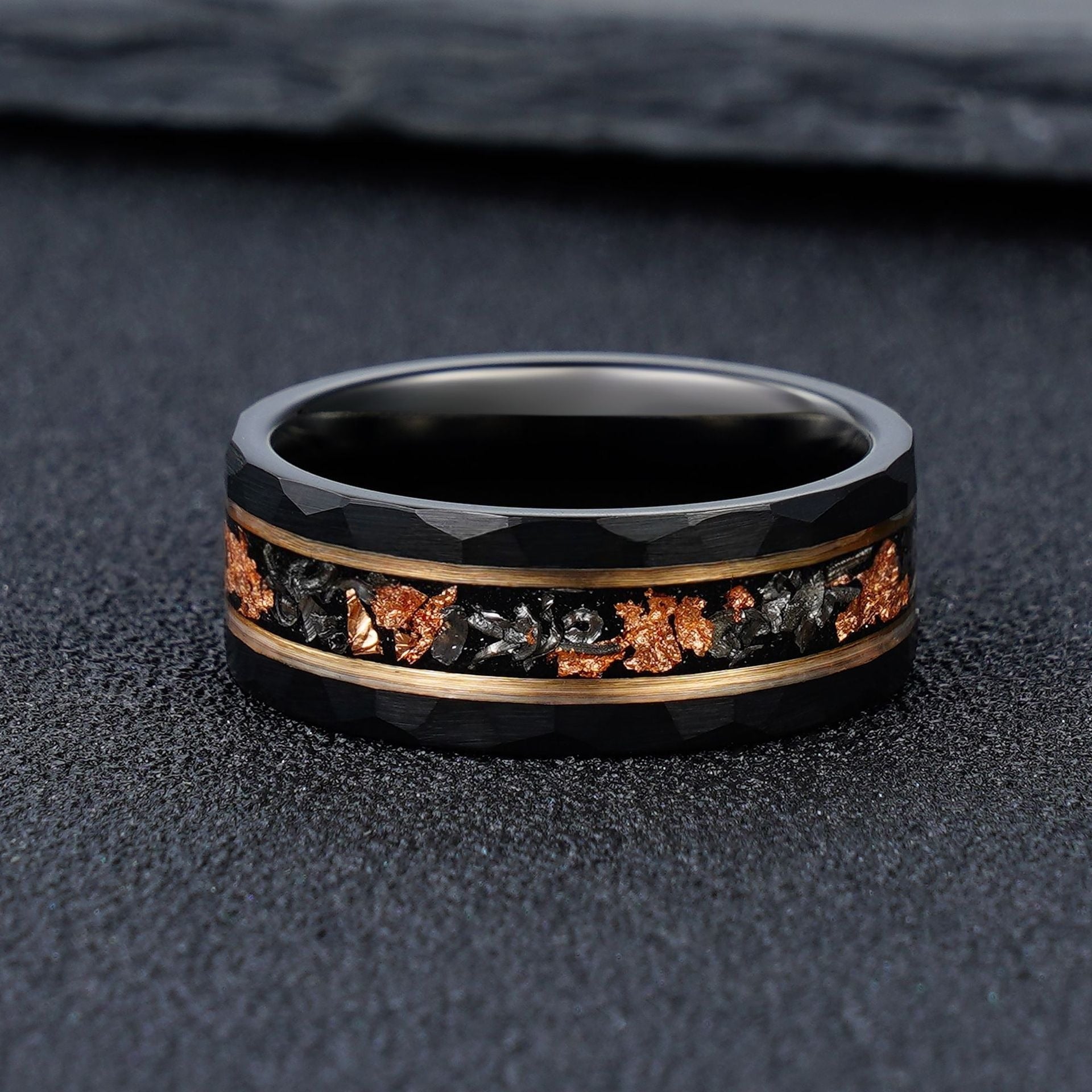 Vintage Hexagon Cut Red Garnet Couple Rings Cluster Ring Nature Inspired Leaf His and Her matching rings - anerjuly
